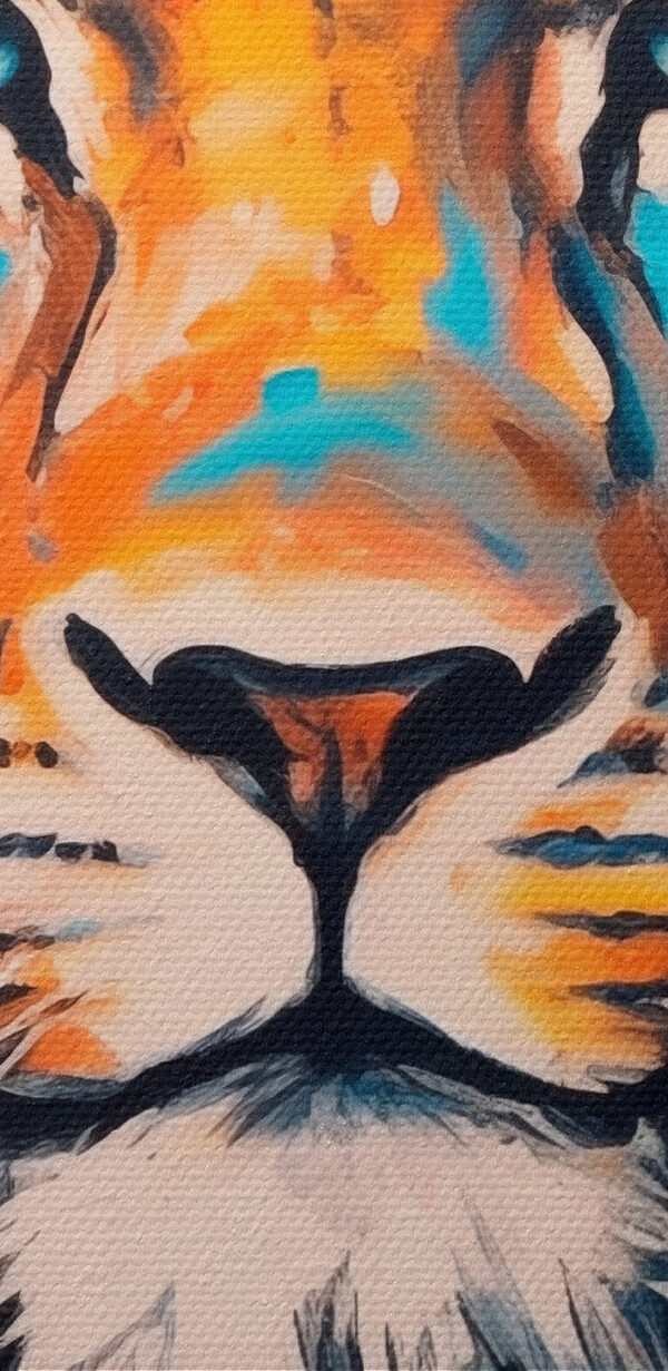 Schilderij van een leeuw Schilderij van een leeuw
