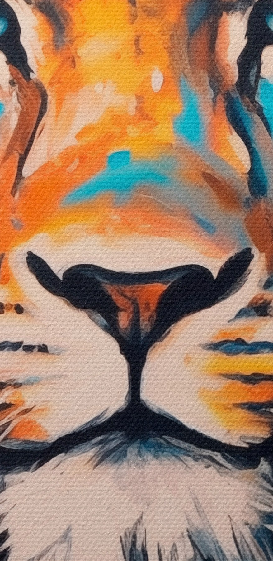 Schilderij van een leeuw
