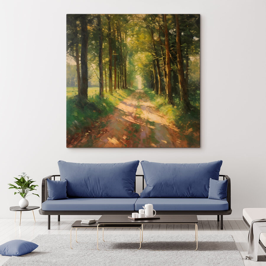 Zandweg door een bos Zandweg door een bos