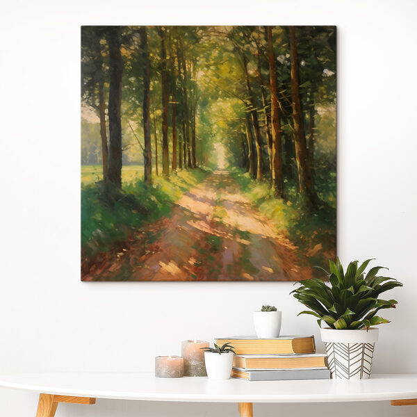 Zandweg door een bos Zandweg door een bos