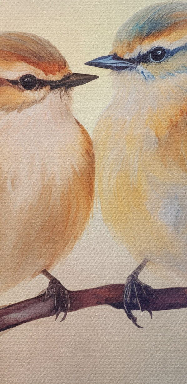 Twee vogels op een tak Twee vogels op een tak