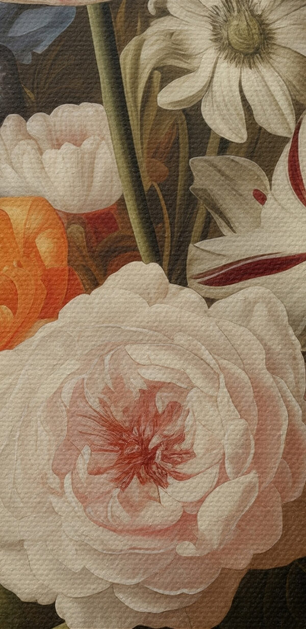 Painting of flowers on a black background Painting of flowers on a black background