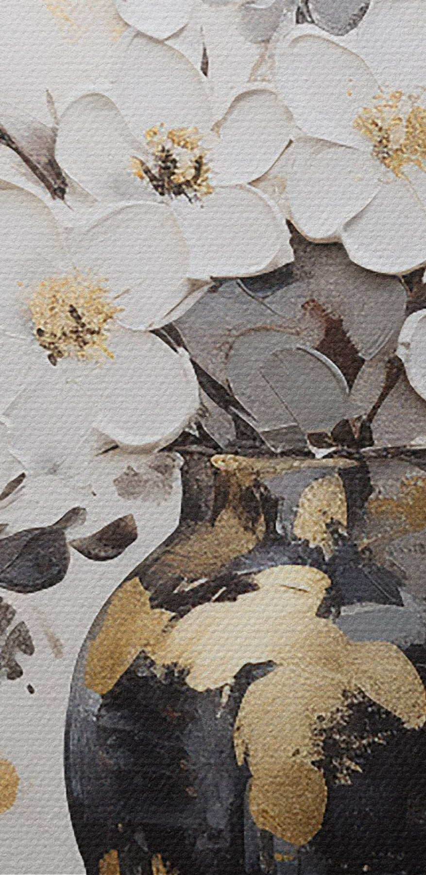 Schilderij van bloemen in een vaas Schilderij van bloemen in een vaas