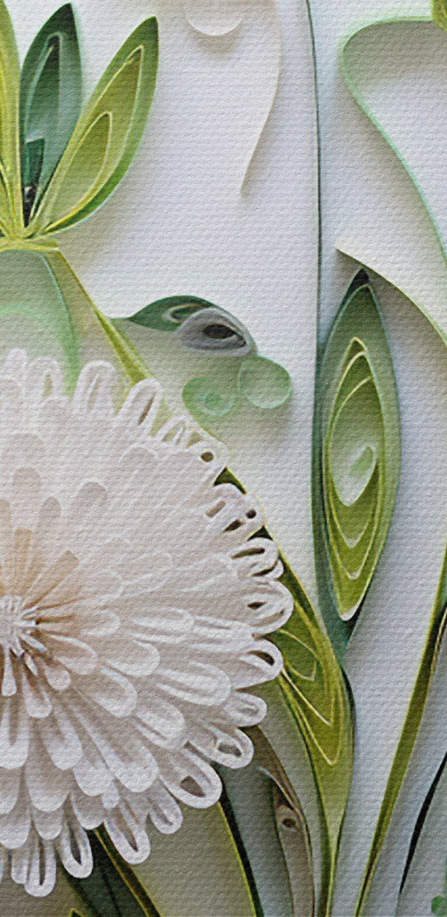 Papieren bloemen en bladeren Papieren bloemen en bladeren