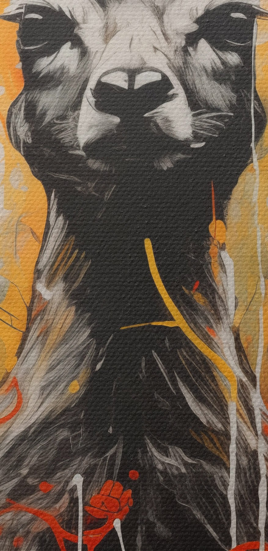 Schilderij van een kangoeroe Schilderij van een kangoeroe