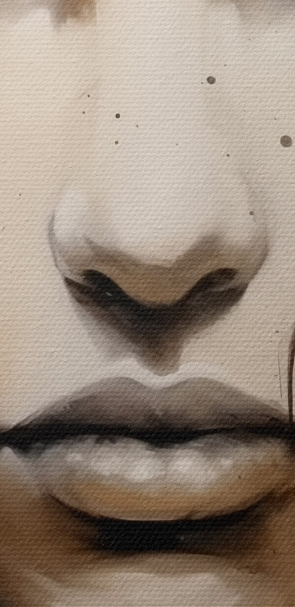 Schilderij van een vrouw’s gezicht Schilderij van een vrouw’s gezicht