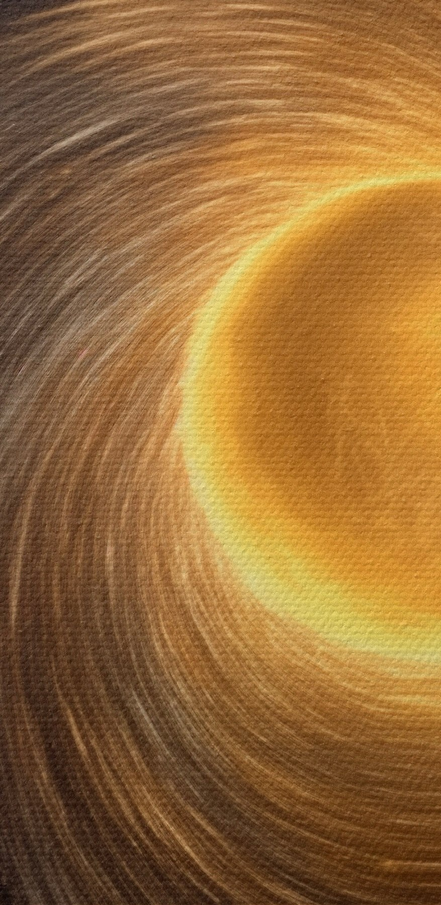 Gele cirkel in de ruimte