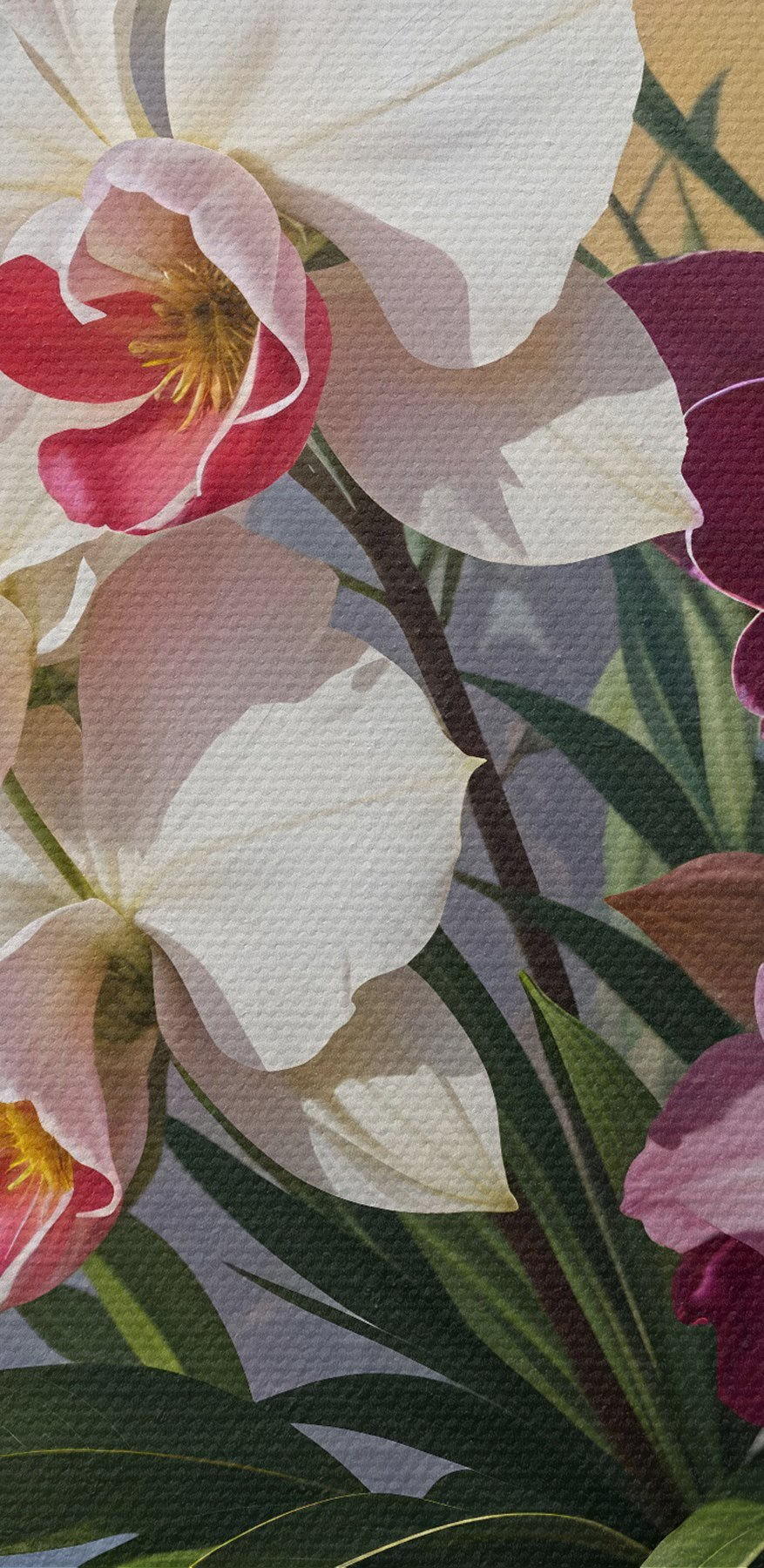 Schilderij van bloemen in een vaas