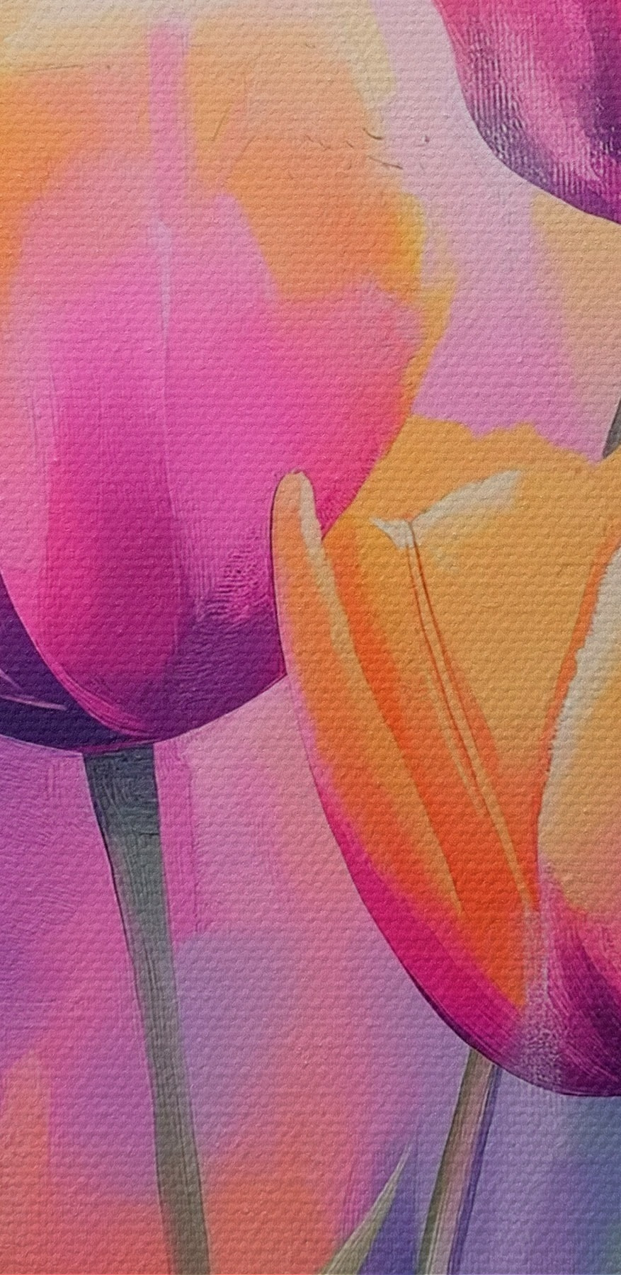 Schilderij van tulpen