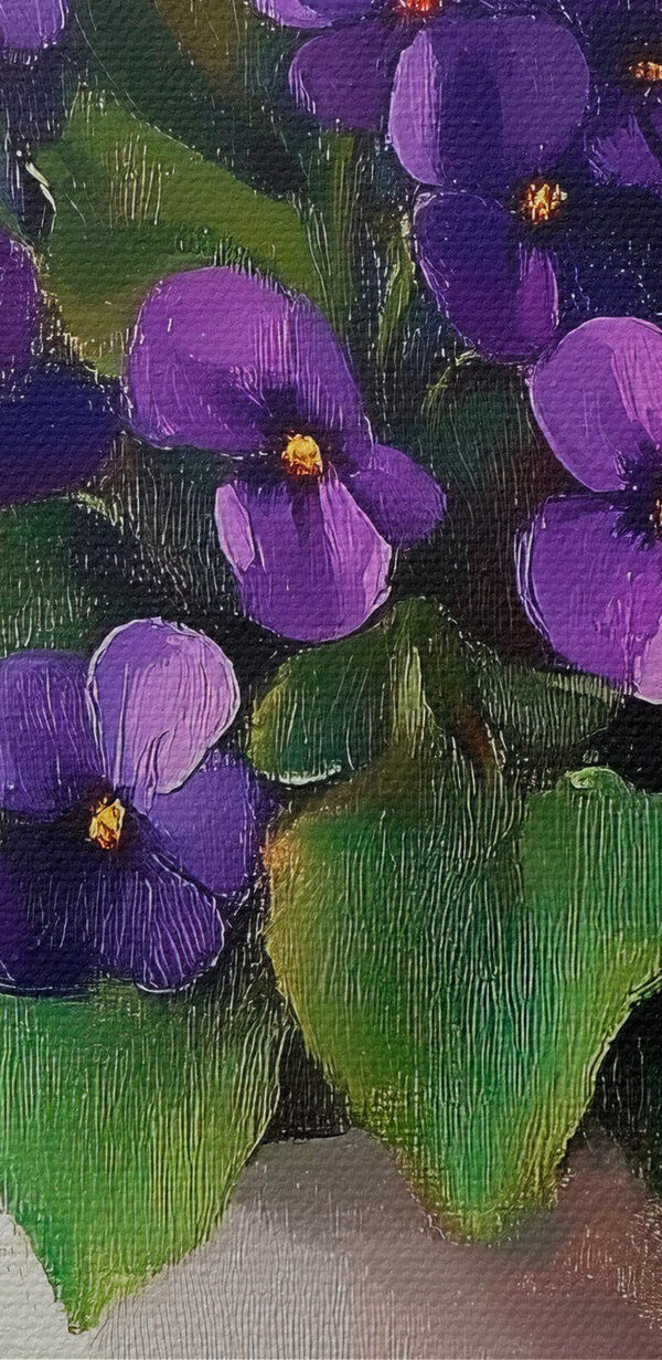 Pot met paarse bloemen Pot met paarse bloemen