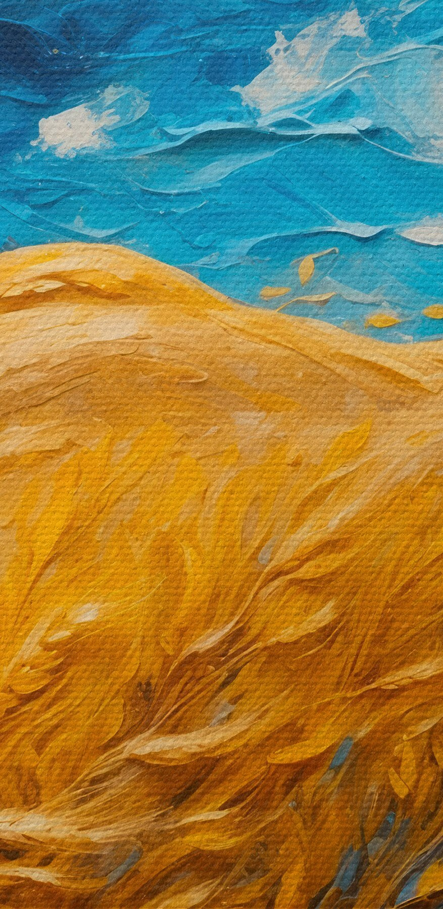 Schilderij van een tarweveld