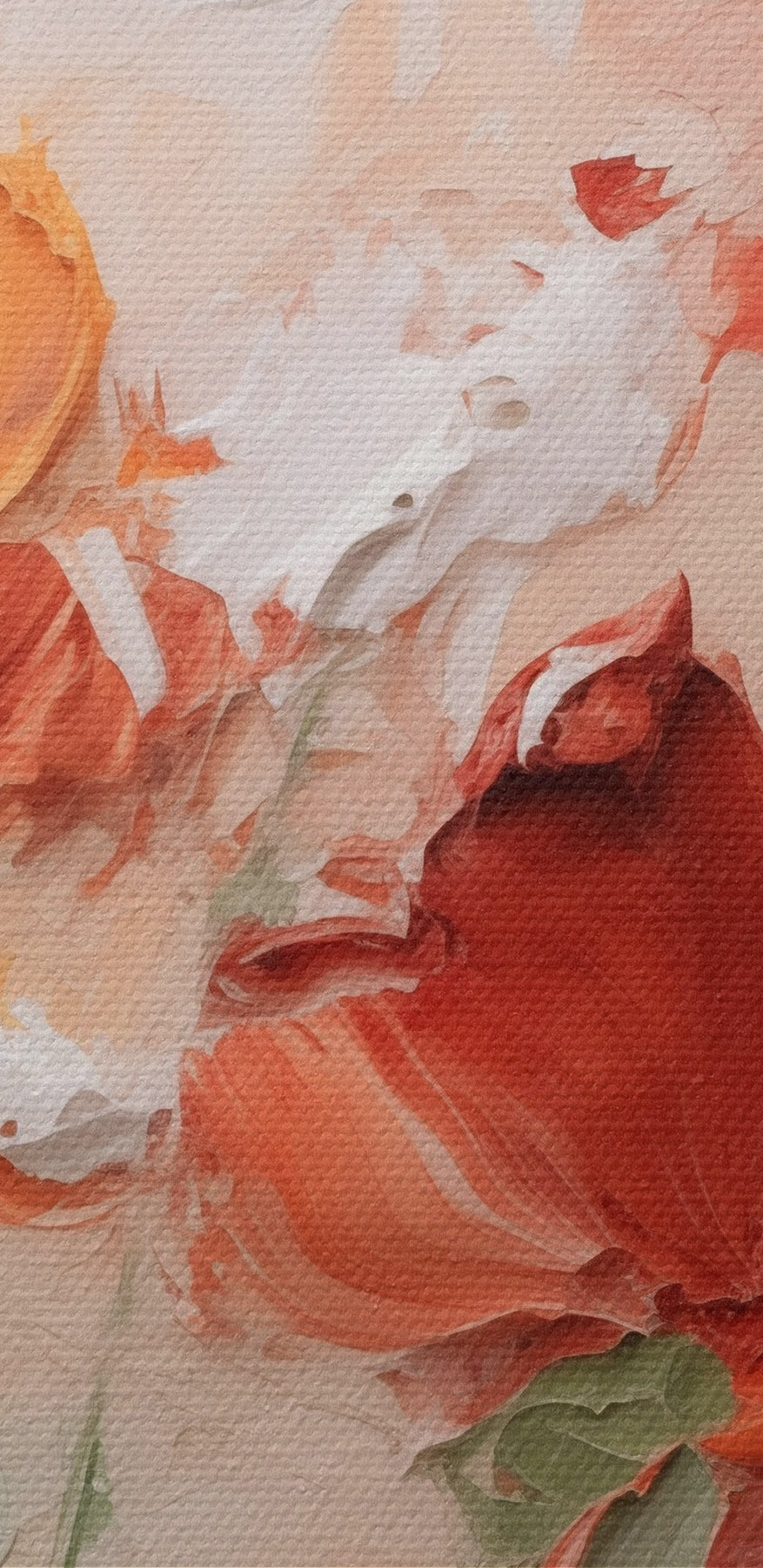 Schilderij van bloemen op een doek