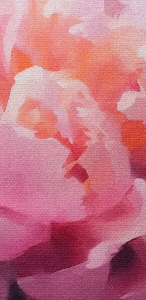 Pink flower with green leaves Pink flower with green leaves