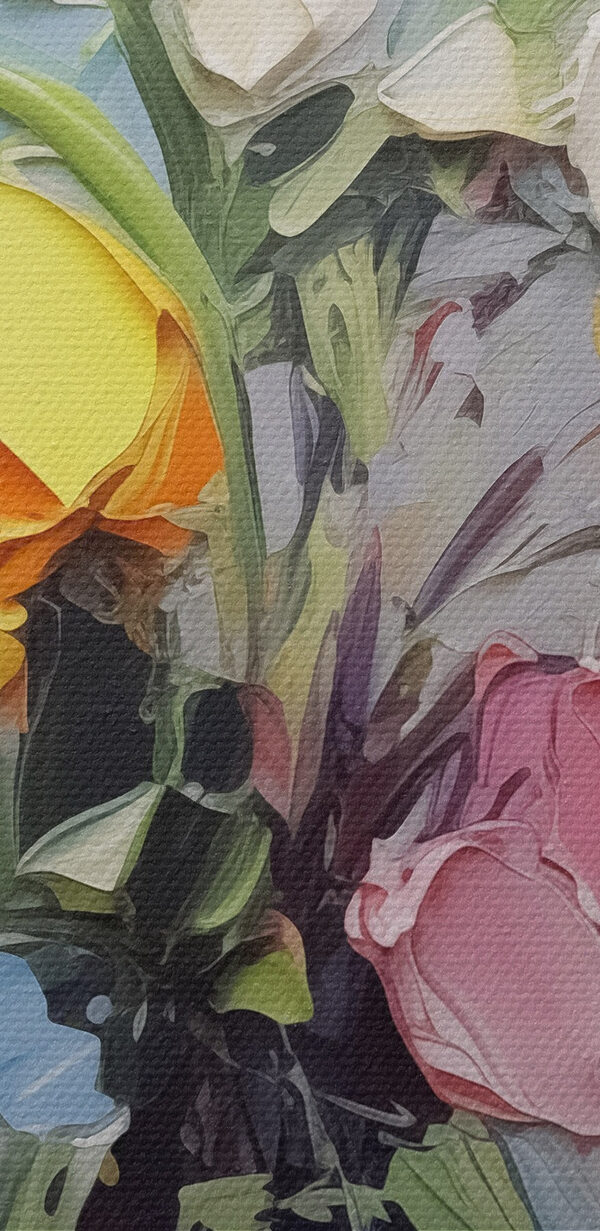 Painting of flowers in a vase Painting of flowers in a vase