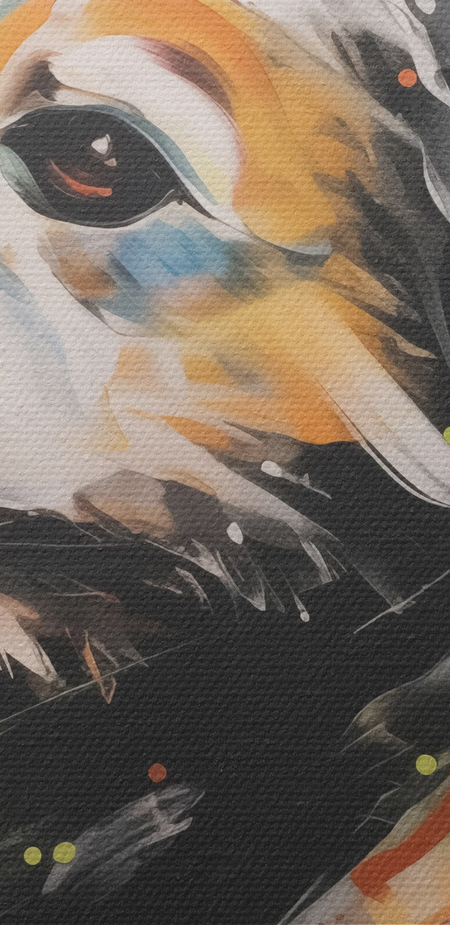 Schilderij van een hond Schilderij van een hond