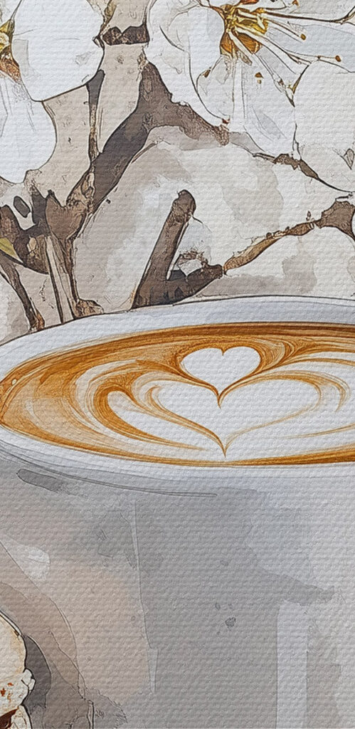 Cup of coffee and cookies