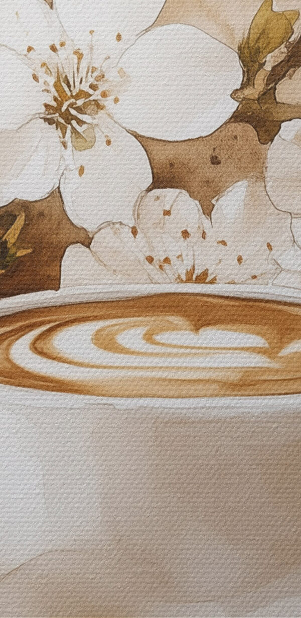 Kopje koffie en bitterkoekjes Kopje koffie en bitterkoekjes