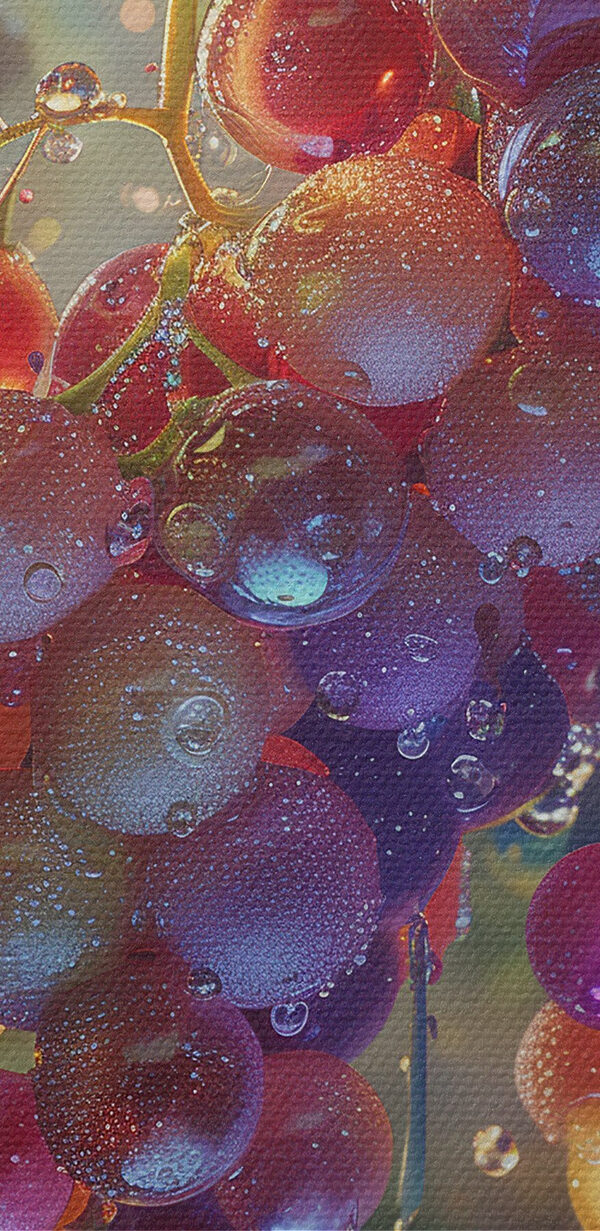 Trosje druiven met waterdruppels erop Trosje druiven met waterdruppels erop