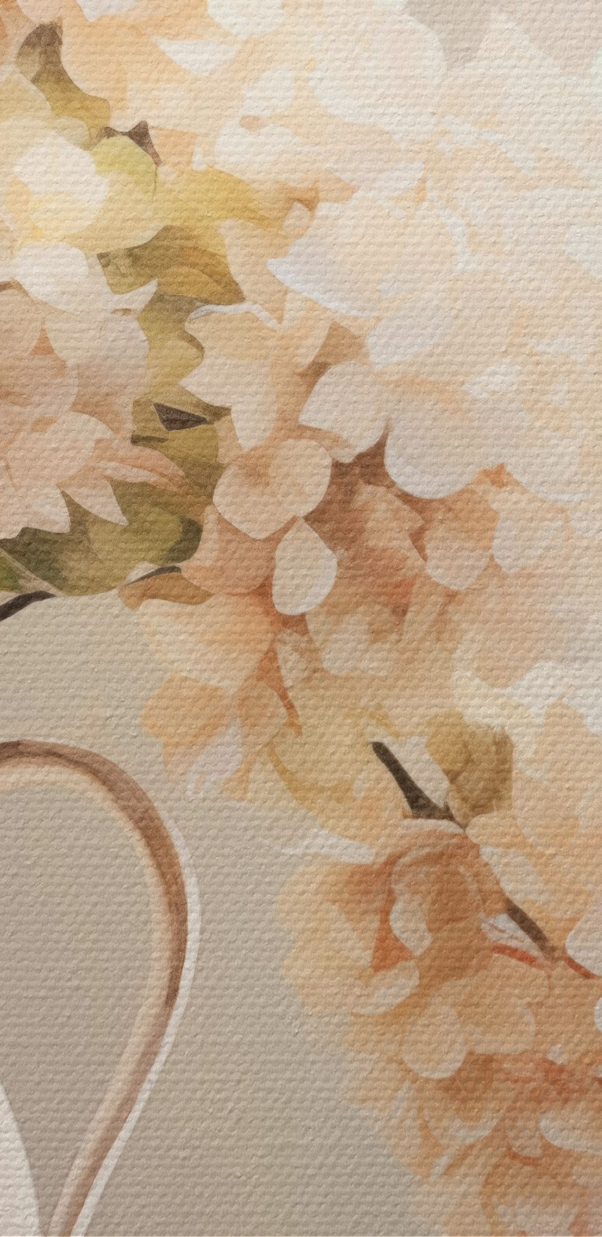 Schilderij van bloemen in een vaas Schilderij van bloemen in een vaas