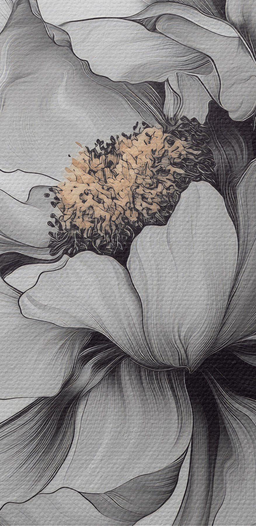 Elegant bloemenontwerp in monochrome tinten