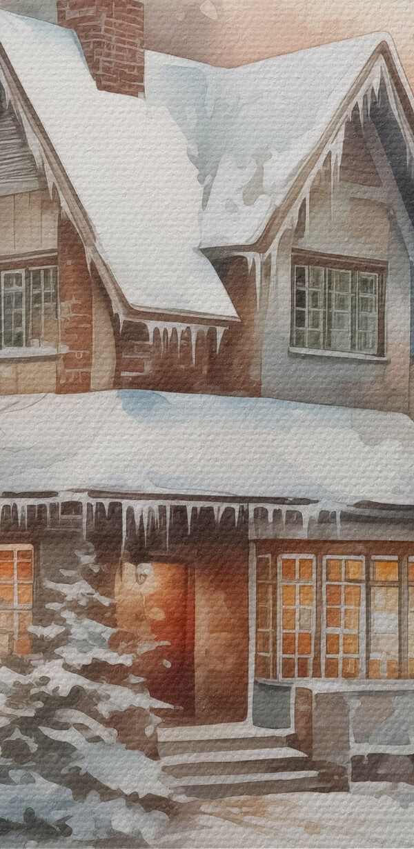 Huis in de sneeuw Huis in de sneeuw