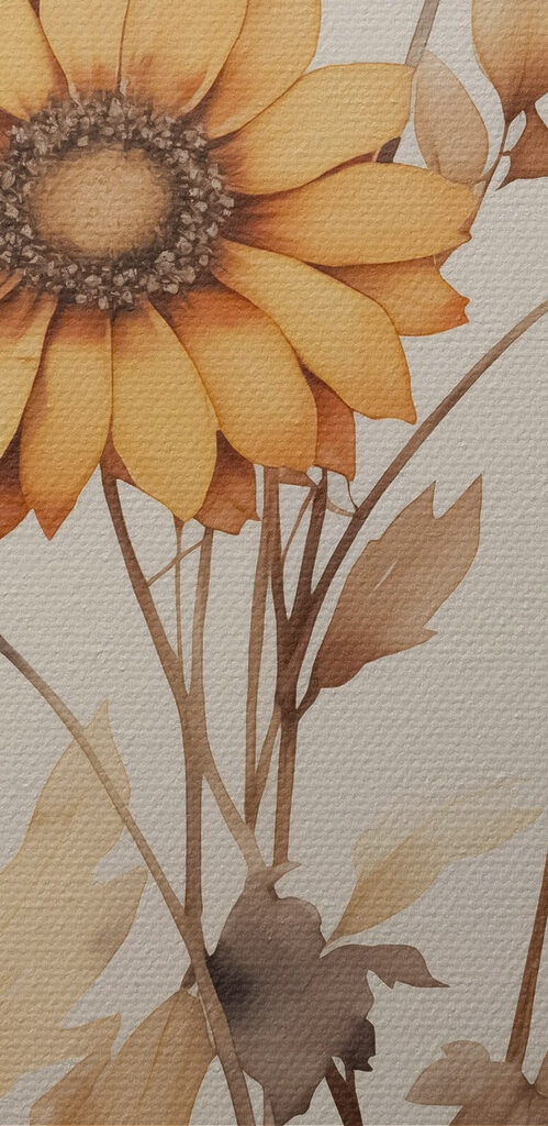 Painting of a sunflower Painting of a sunflower