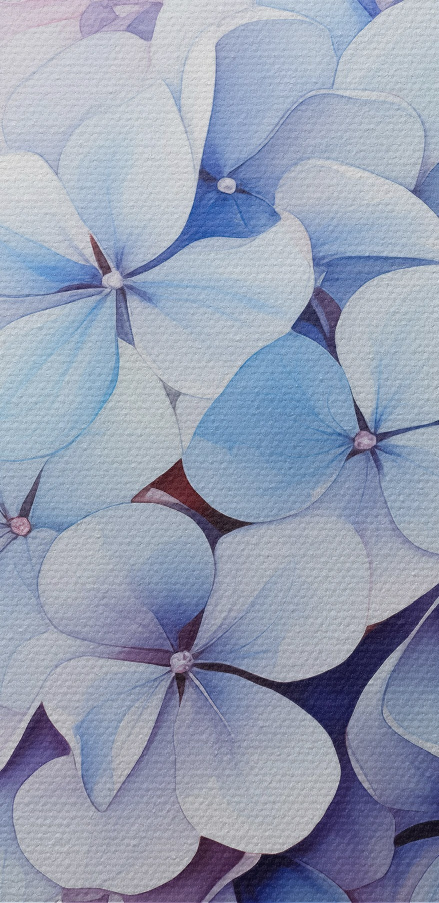 Schilderij van bloemen op een witte achtergrond
