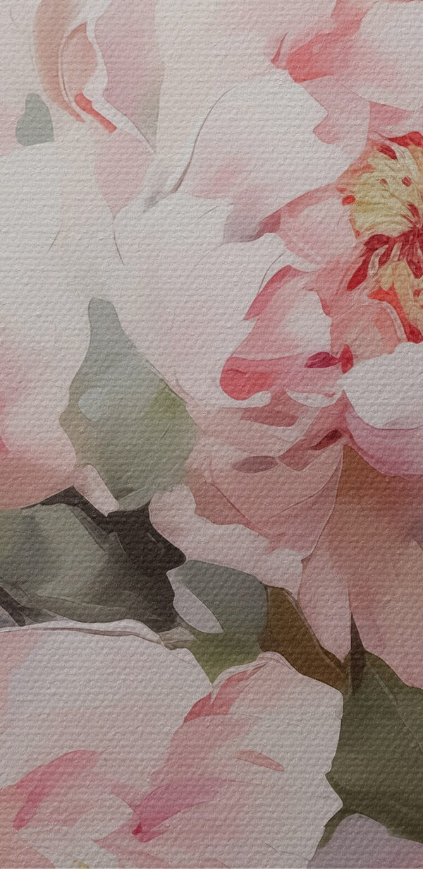 Schilderij van roze bloemen s42147pzvl 600x1231 - Schilderij van roze bloemen