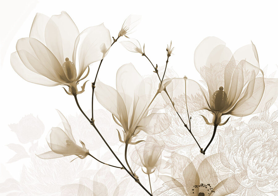 Delicate bloemen in zachte tinten