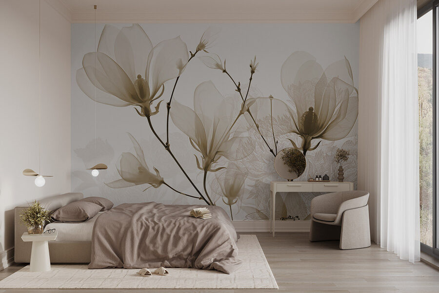Delicate bloemen in zachte tinten