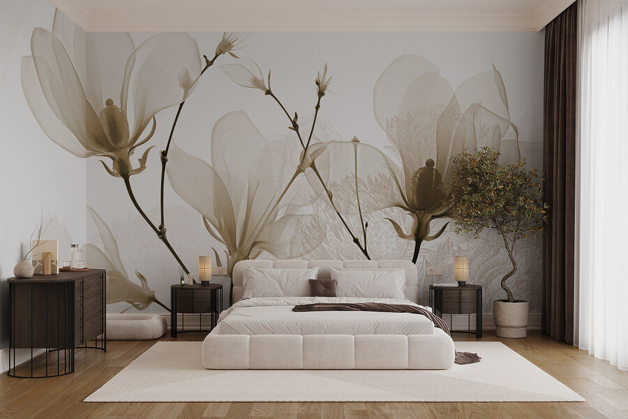 Delicate bloemen in zachte tinten