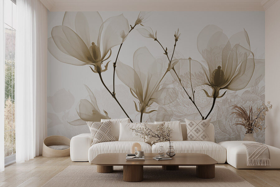 Delicate bloemen in zachte tinten