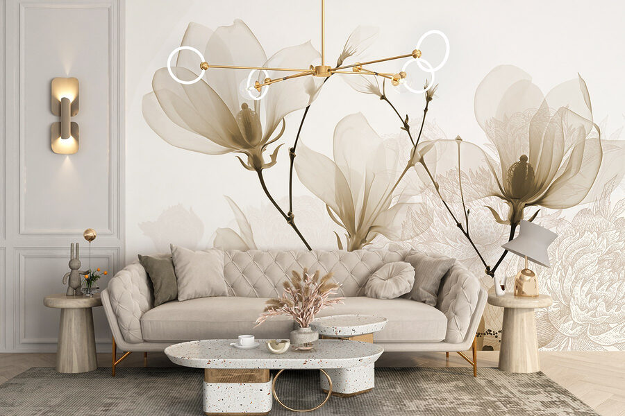 Delicate bloemen in zachte tinten