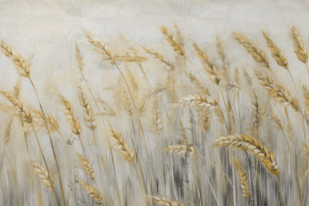 Schilderij van tarwe in een veld Schilderij van tarwe in een veld