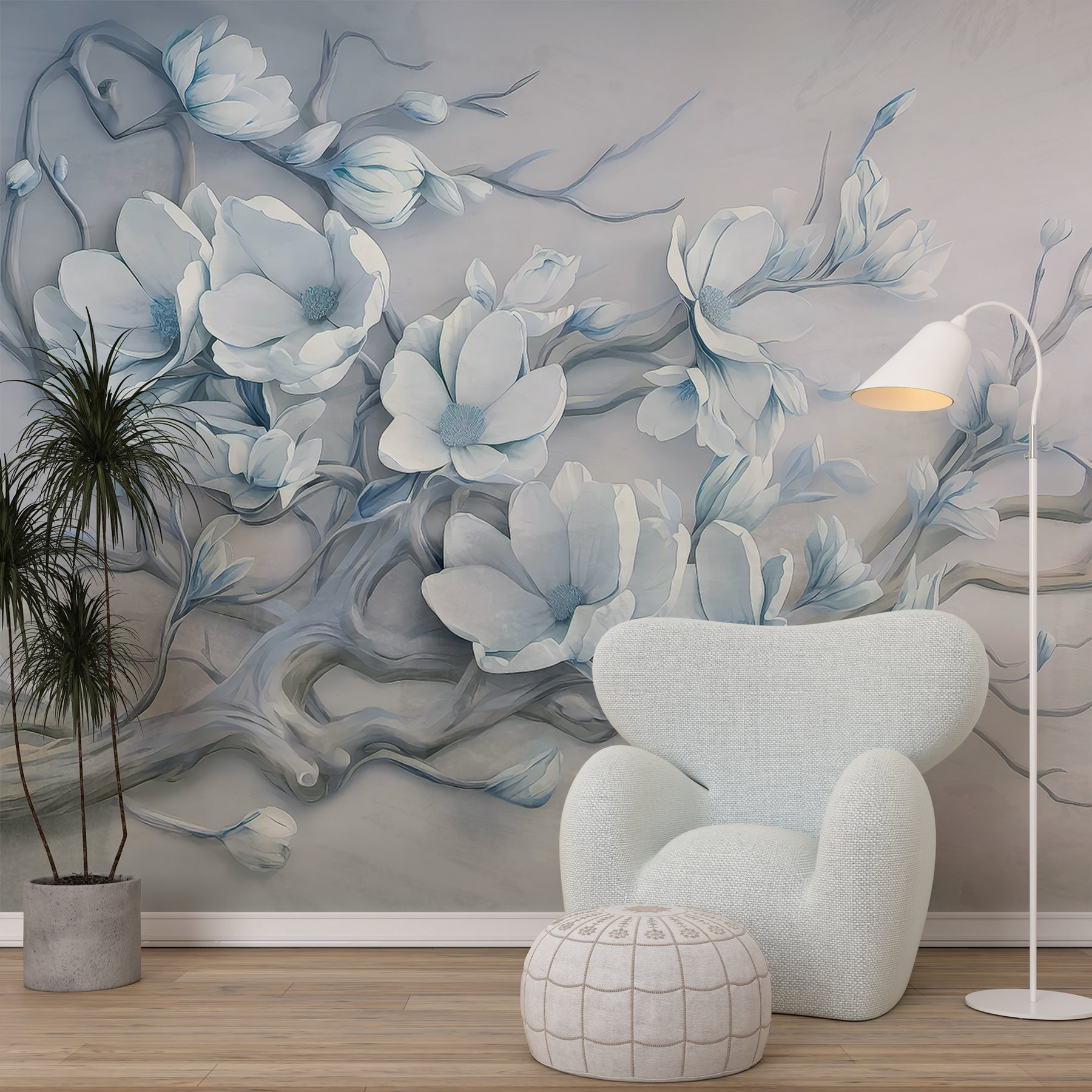 White flowers on a branch White flowers on a branch