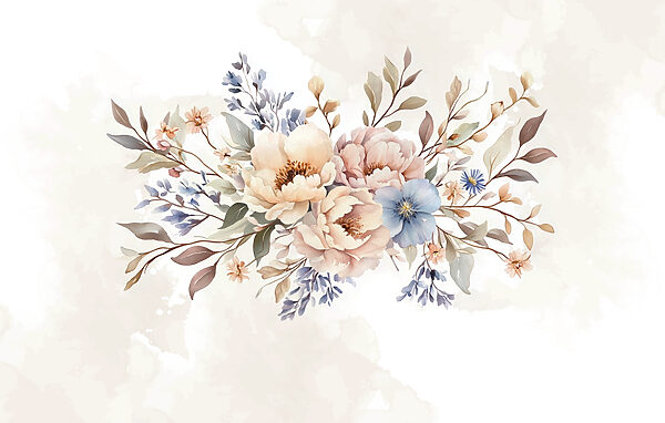 Bouquet of flowers on a white background Bouquet of flowers on a white background