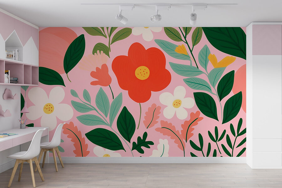 Patroon van bloemen en bladeren