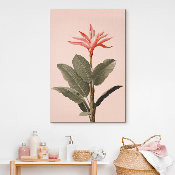 Canvas Schilderijen Schilderij van een bloem en bladeren (Artikelnummer: s43958) Canvas Schilderijen Canvas Schilderijen Schilderij van een bloem en bladeren (Artikelnummer: s43958)