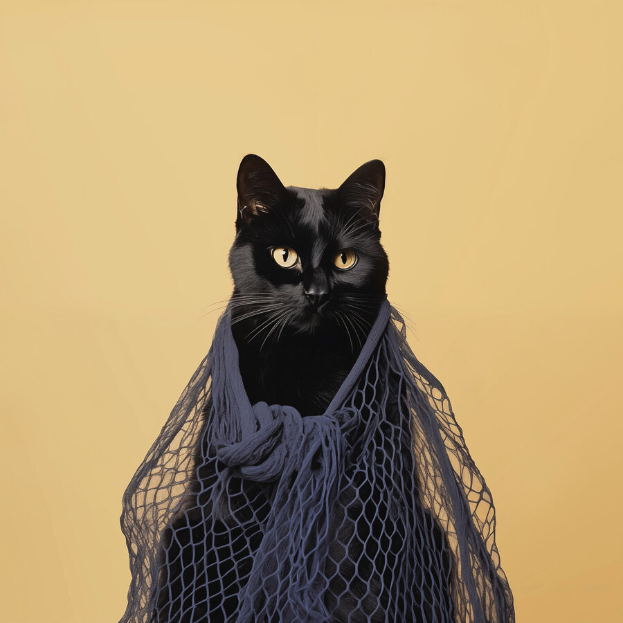 Kat met net Kat met net