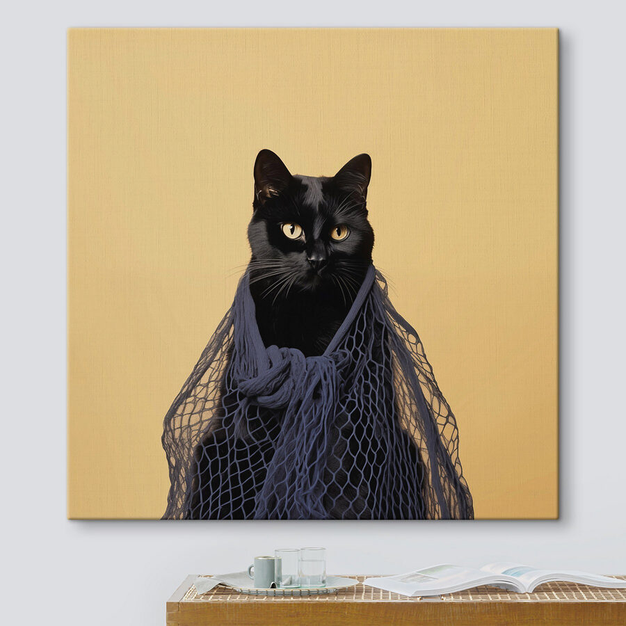 Kat met net Kat met net