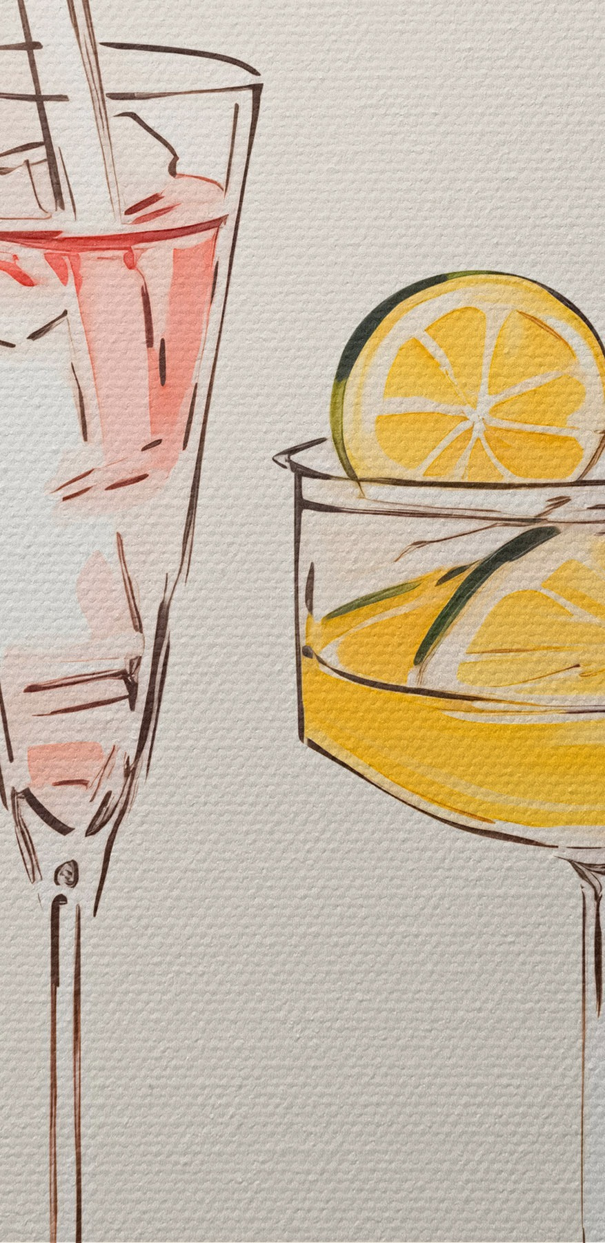 Groep verschillend gekleurde drankjes