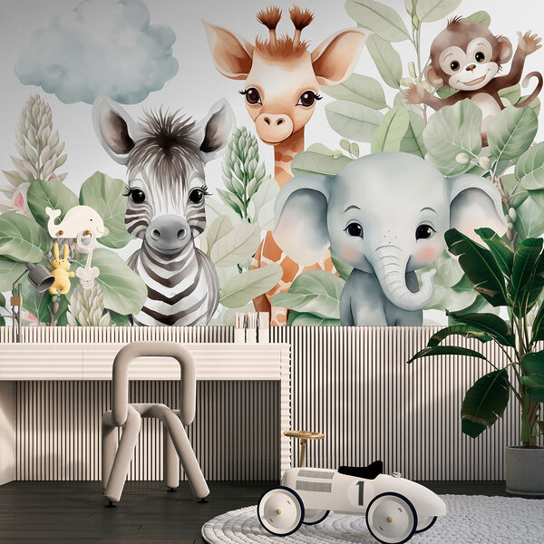 Groep dieren met bladeren Groep dieren met bladeren