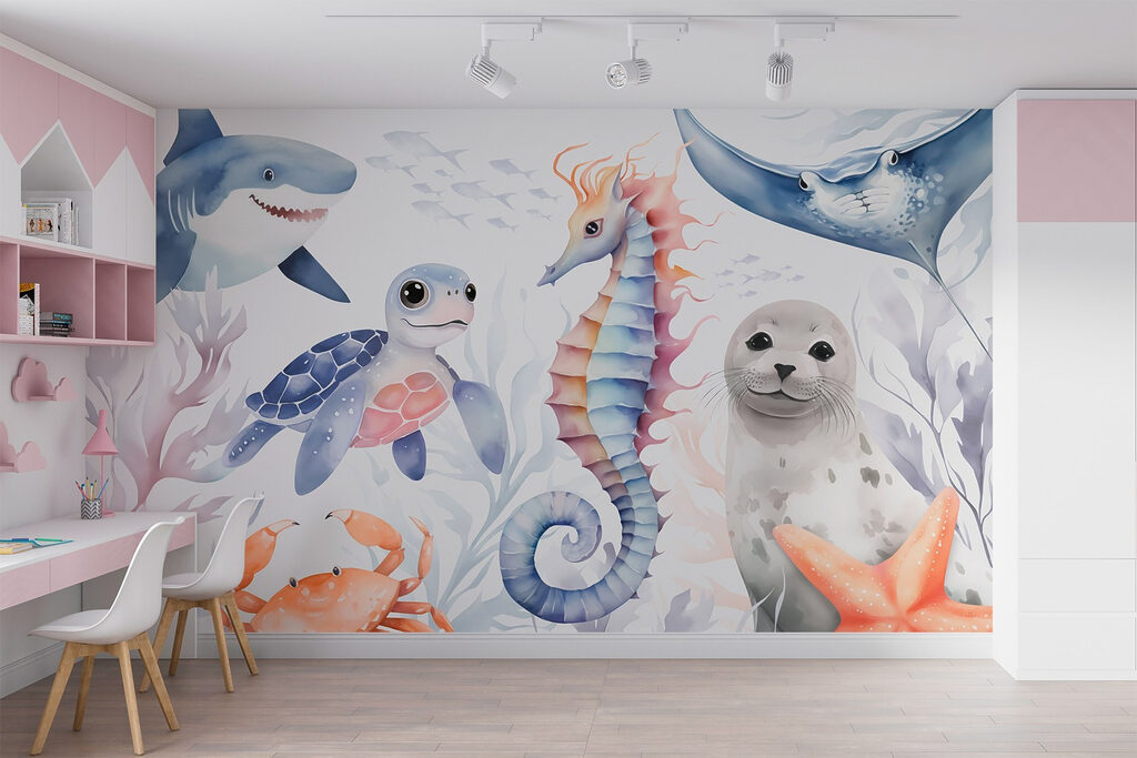 Group of sea animals Group of sea animals