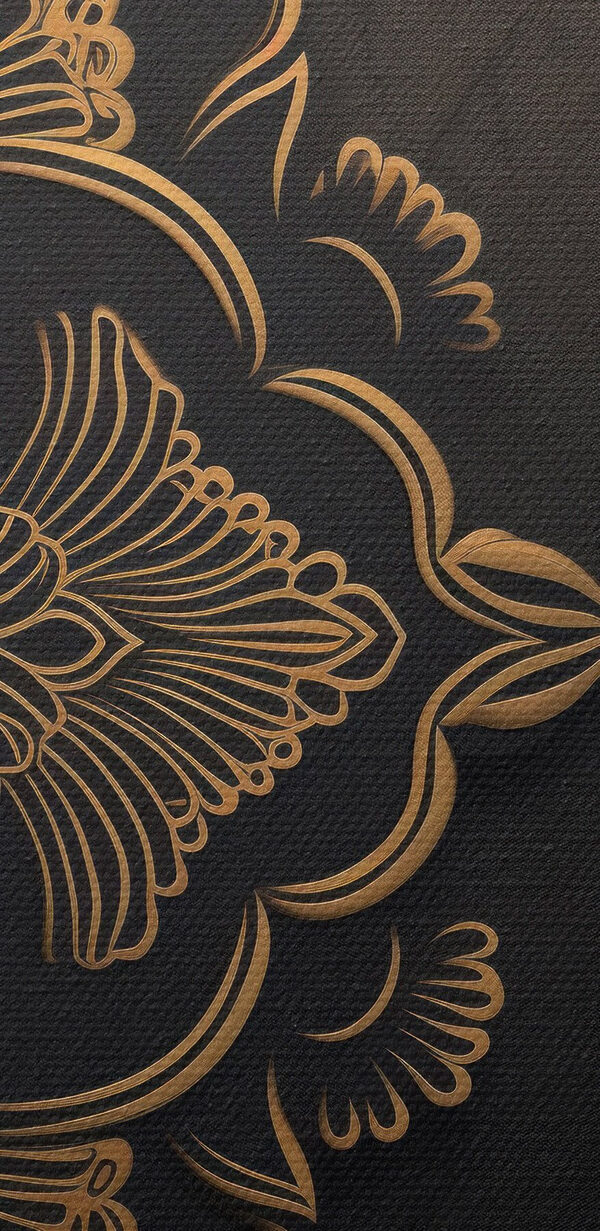 Ingewikkeld bloemmotief op donkere achtergrond Ingewikkeld bloemmotief op donkere achtergrond