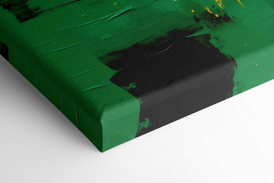 Schilderen met groene en gele verf