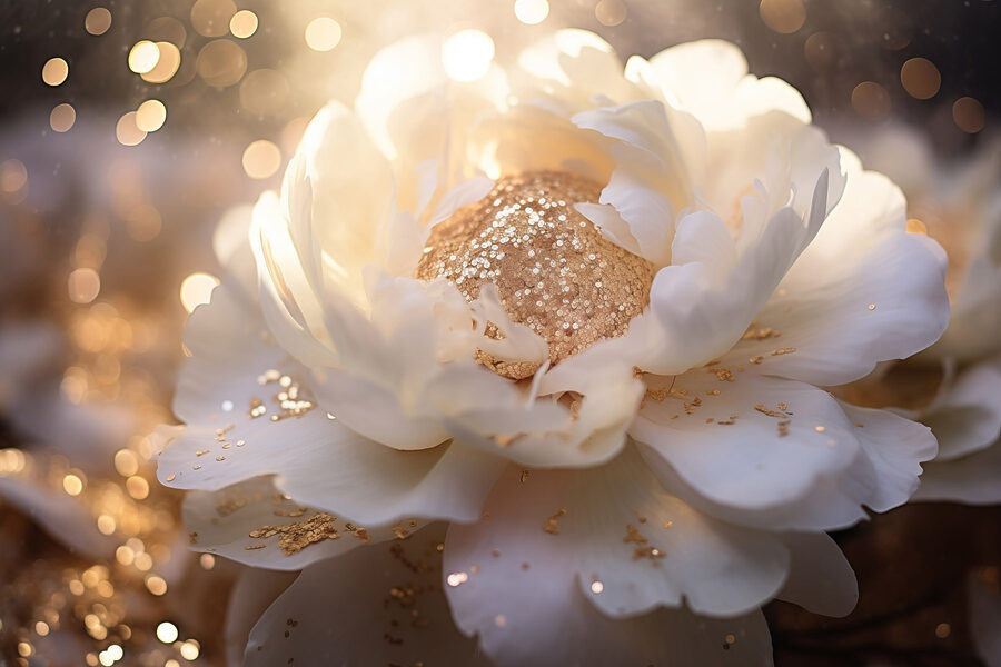 Elegante bloem in zachte verlichting