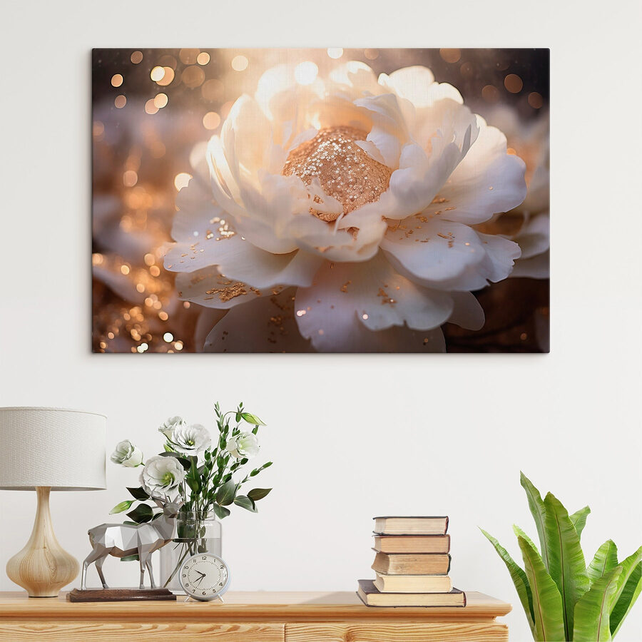 Elegante bloem in zachte verlichting