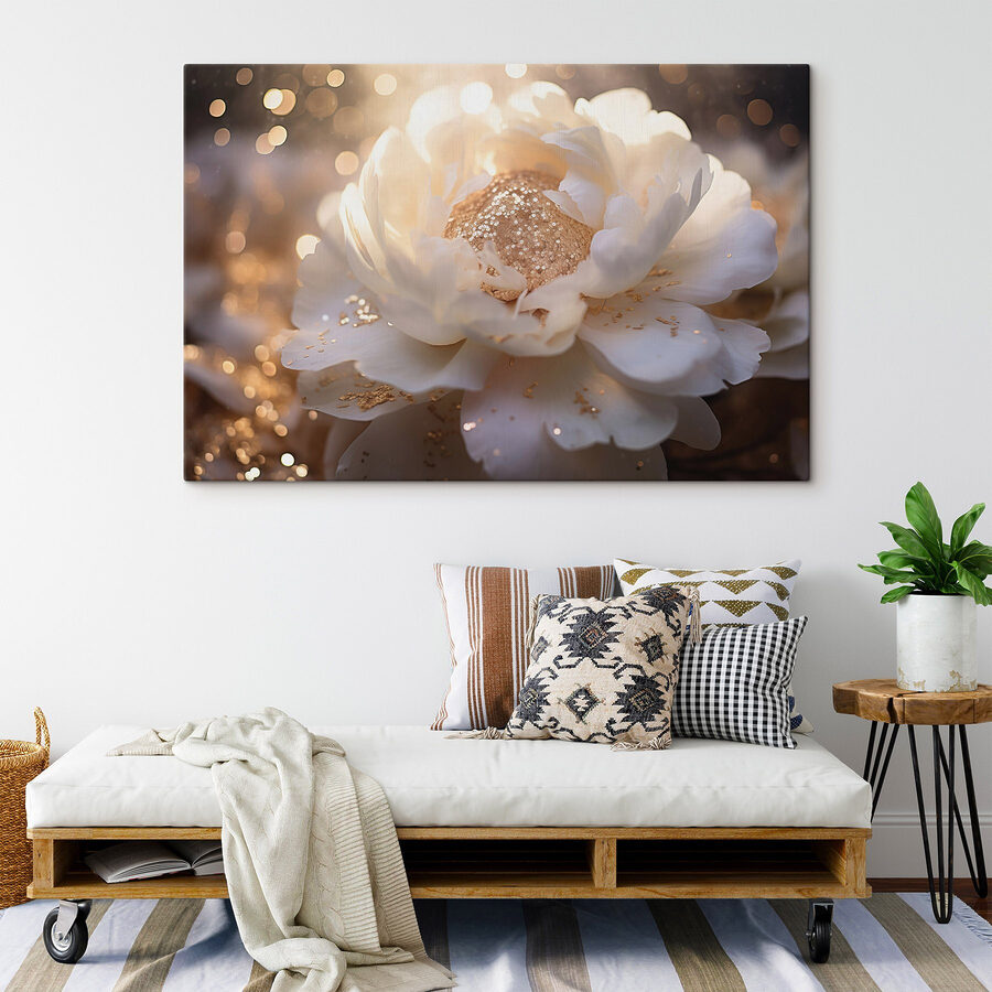 Elegante bloem in zachte verlichting