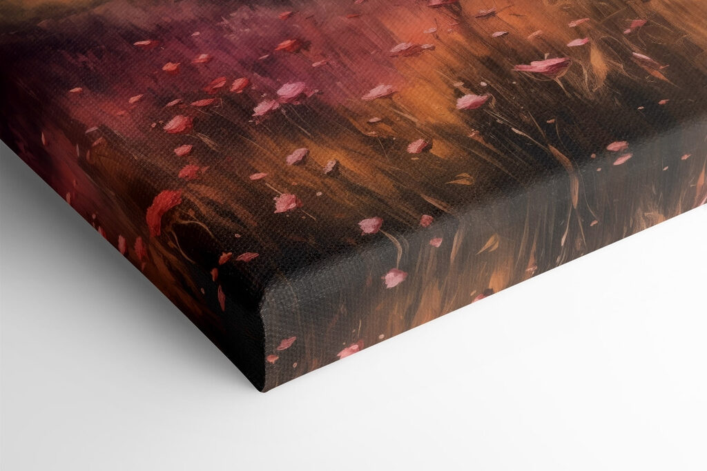 Field of flowers with mountains in the background Field of flowers with mountains in the background