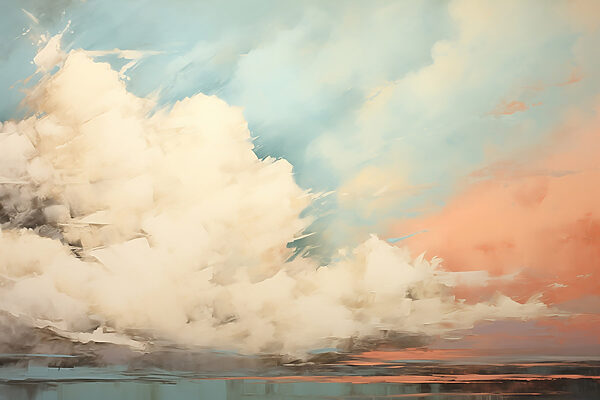 Painting of clouds in the sky